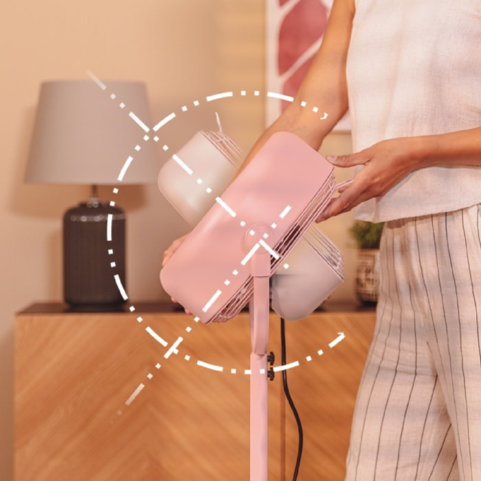 Cecotec Ventilatore da pavimento EnergySilence 250 ClassicStyle Pink