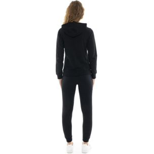 Chándal de invierno para mujer con capucha y cremallera "Plata"