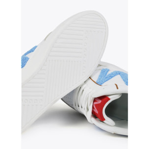 Sneakers multicolori con lettera M effetto spugna