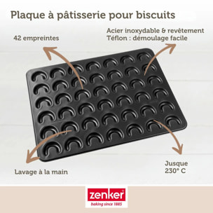 Lot de 2 plaques pâtisserie 42/32 cm en acier Spécial créative Spécial créative Zenker  Spécial créative