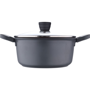 Cacerola 24 x 11,5 cm con tapa san ignacio bronze de aluminio fundido apta para induccion