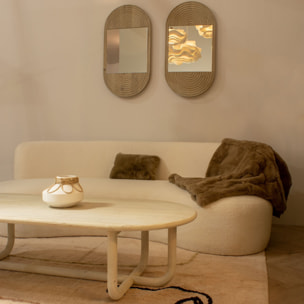 Miroir en pin recyclé h91cm KRISTEN