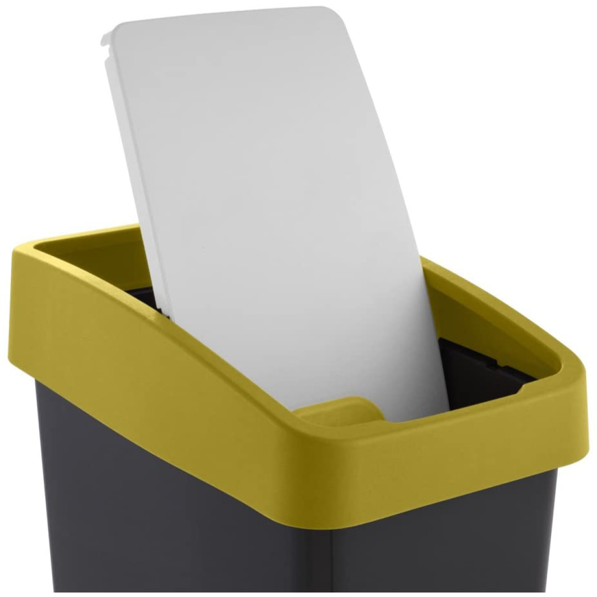 Cubo de la Basura Premium con Tapa Abatible,  Magne, Amarillo