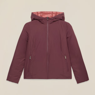 Oltre - Piumino lightweight corto con cappuccio - Bordeaux