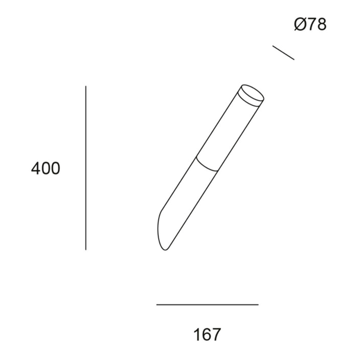 Forlight Koral aplique exterior de superfecici con casquillo E27 de acero inoxidable