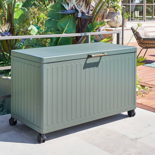 Coffre de rangement Edenio vert laurier 510L