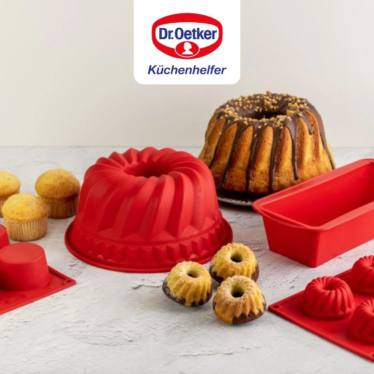 Petit moule à cake 18cm en silicone Dr Oetker Flexxibel Love