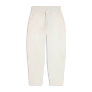 Pantaloni cropped in felpa di cotone tinto effetto vintage