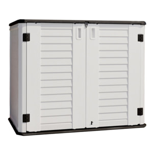 Armadio contenitore basso in resina bianca 125x73x104 cm – Andy