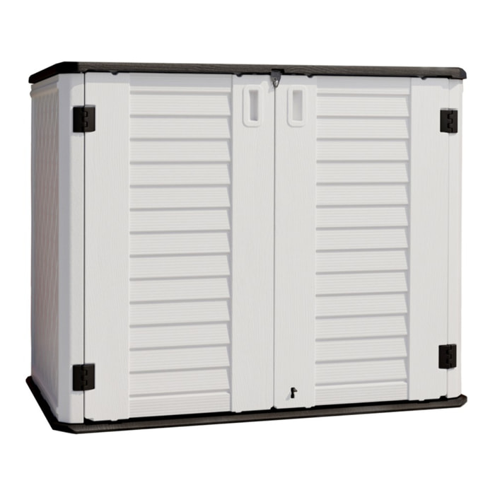 Armadio contenitore basso in resina bianca 125x73x104 cm – Andy