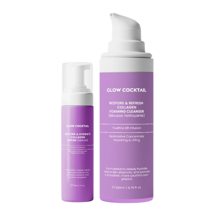 Sérum restaurador e hidratante + Limpiador refrescante