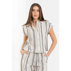 Kocca - Camicia fantasia a righe Donna