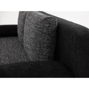 Elio - canapé 3 places convertible - avec coffre - style contemporain - Noir / Gris