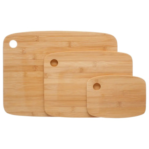 3 planches à découper bambou