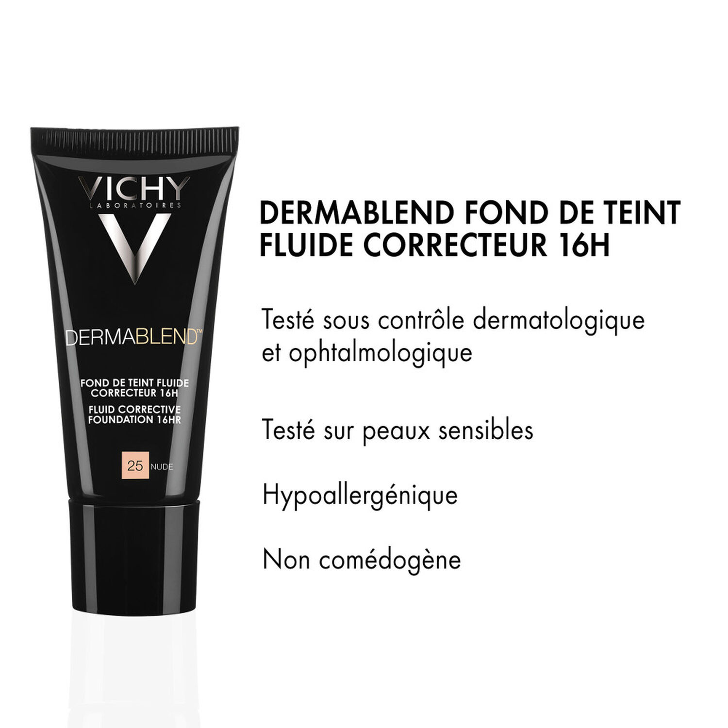 N°25 Nude - Fond de Teint Correcteur 16H - 30 ml