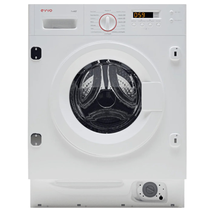 LAVADORA-SECADORA INTEGRABLE EVVO wi8W6S, 8 kg lavado, 6 kg secado, 16 Programas, Blanco