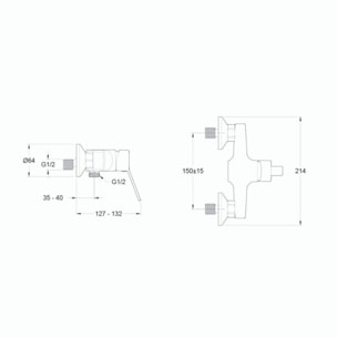 Mitigeur de douche Eo chromé