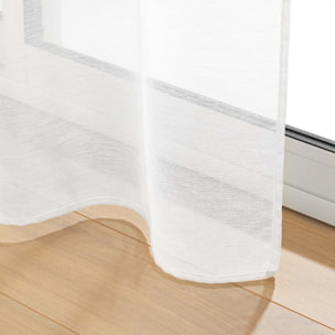 Voilage blanc fluide transparent - Blanc