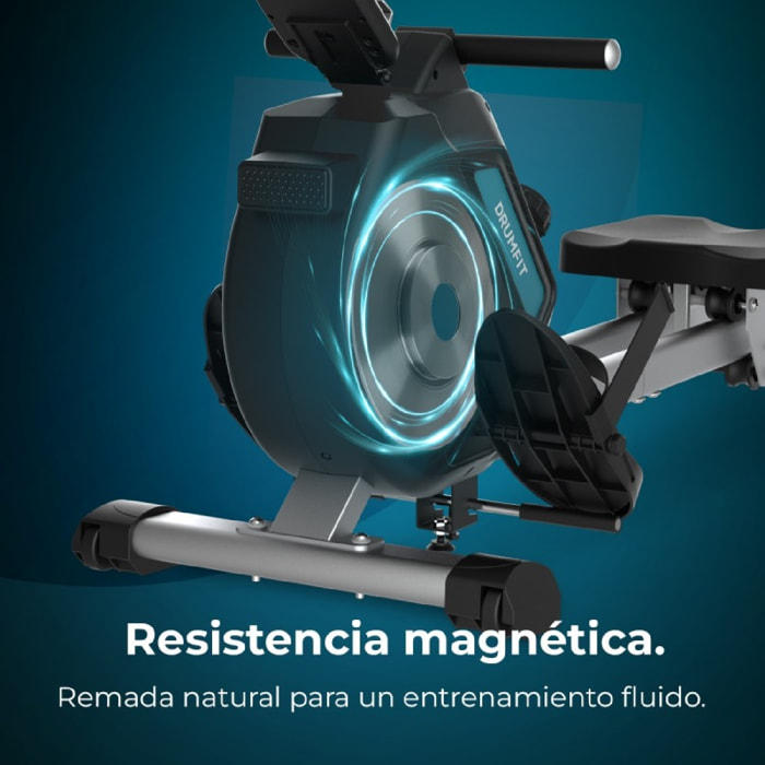 Cecotec Máquina de Remo Plegable DrumFit Rower 5500 Regatta. Sistema de Resisten