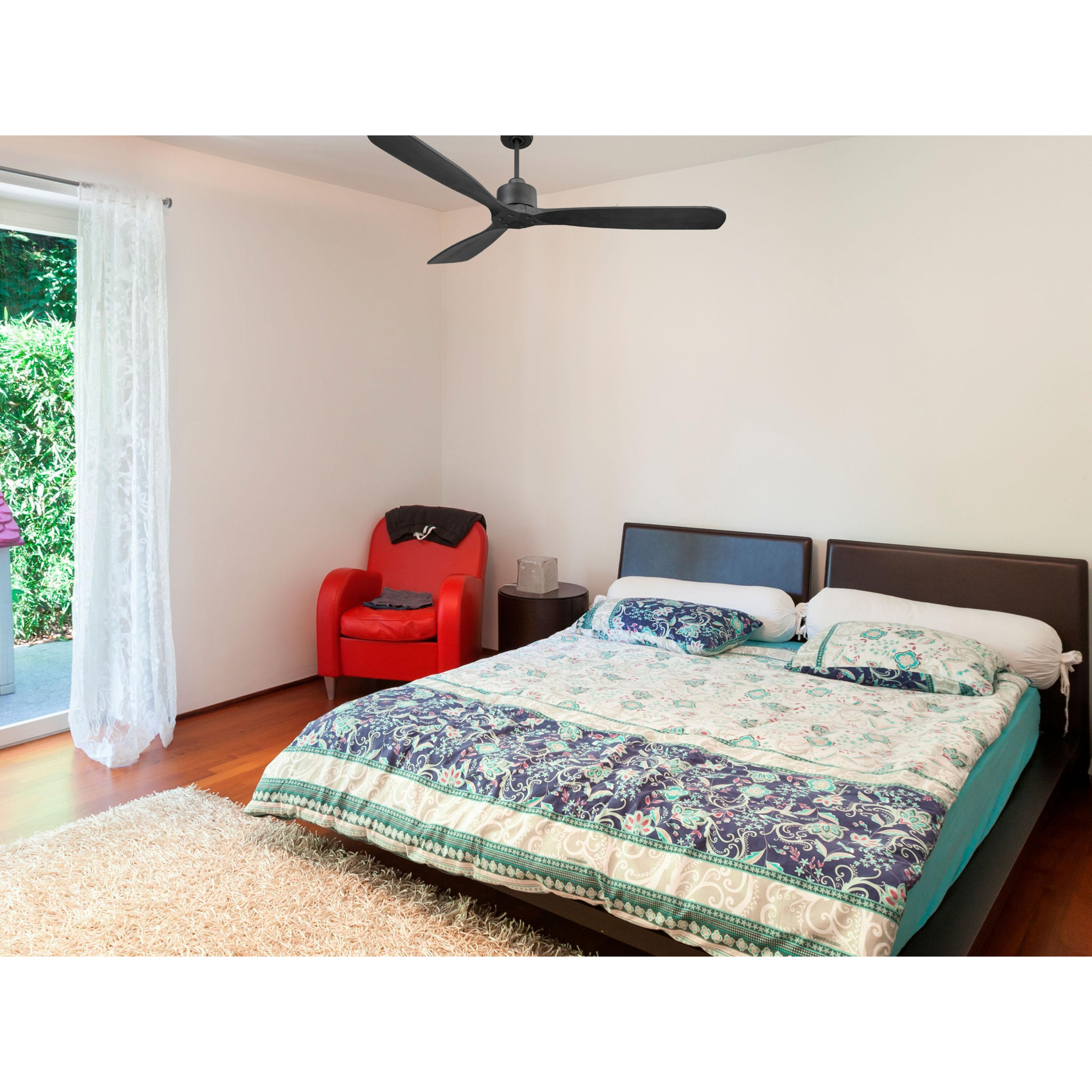 Ventilador de techo Reversible Termostato Wifi Motor DC Techos Inclinados Mando a Distancia Hypersilence Memoria FullWood FernandoD166C0365234 PURLINE