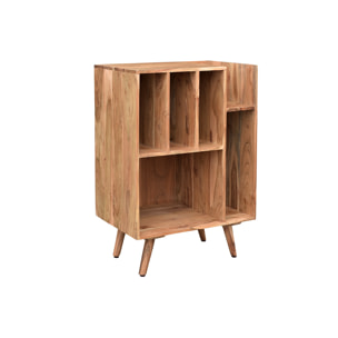 Meuble de rangement vinyles en bois massif L65 cm VIRGILE