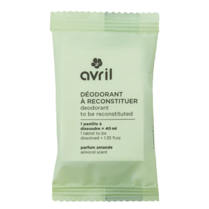 Déodorant à Reconstituer - Pastille à Dissoudre Parfum Amande