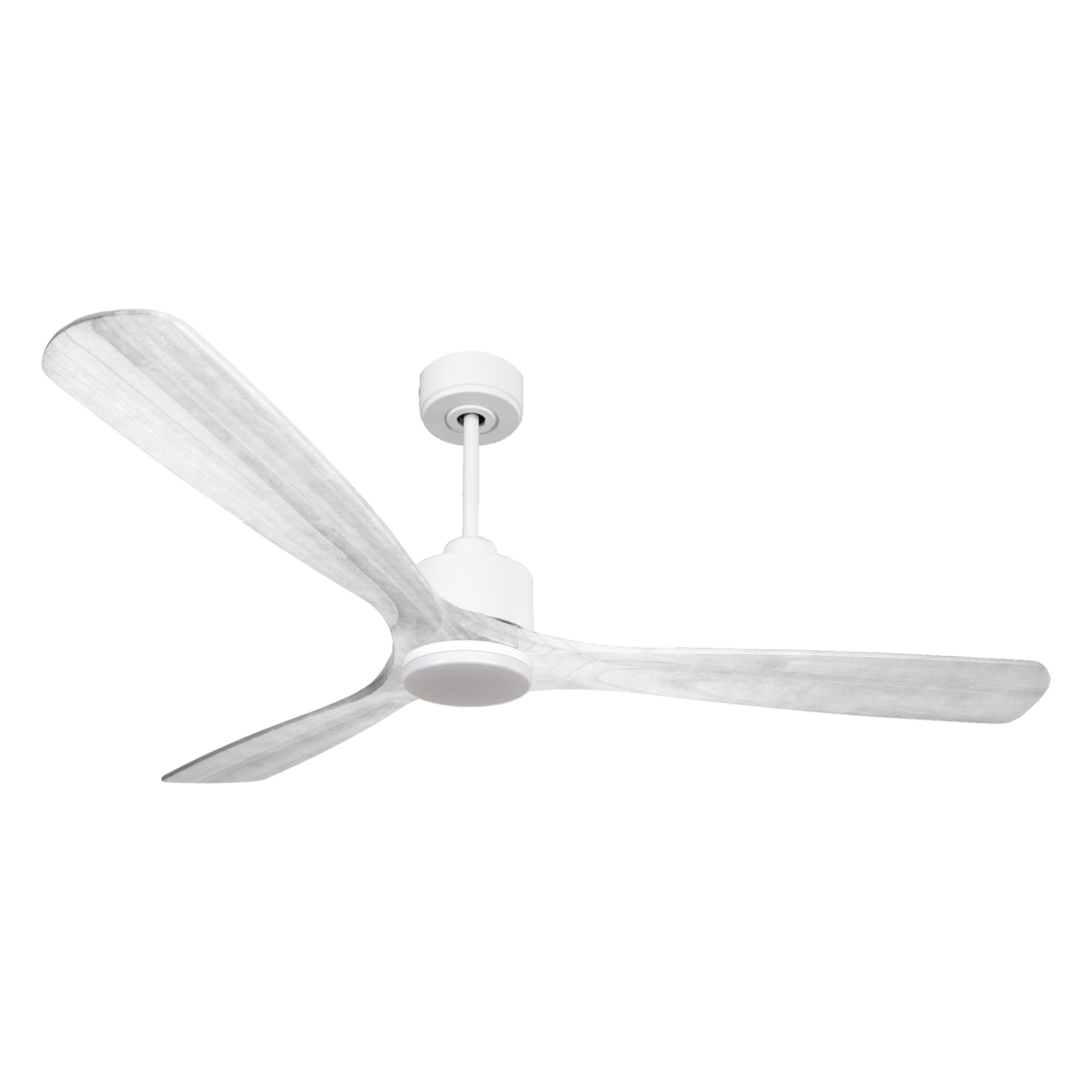 Ventilador de techo Modo Invierno/Verano Termostato Dimable Wifi Motor DC Techos Inclinados Mando a Distancia Luz tres tonos Hypersilence Memoria Vendible Shopify (AUTOMATICO) MadeiraD166C03LED64963 PURLINE