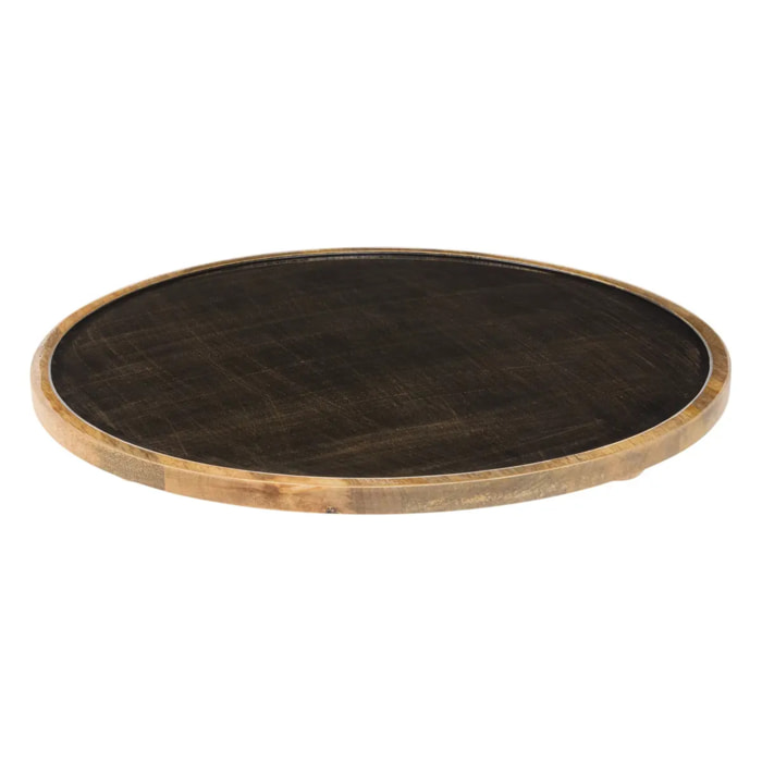 Assiette de présentation sur pied Ava ronde D.40cm noir