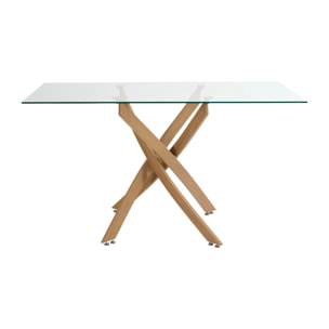 Table De Repas - HOME DECO FACTORY - Heritage - En Verre - Marron