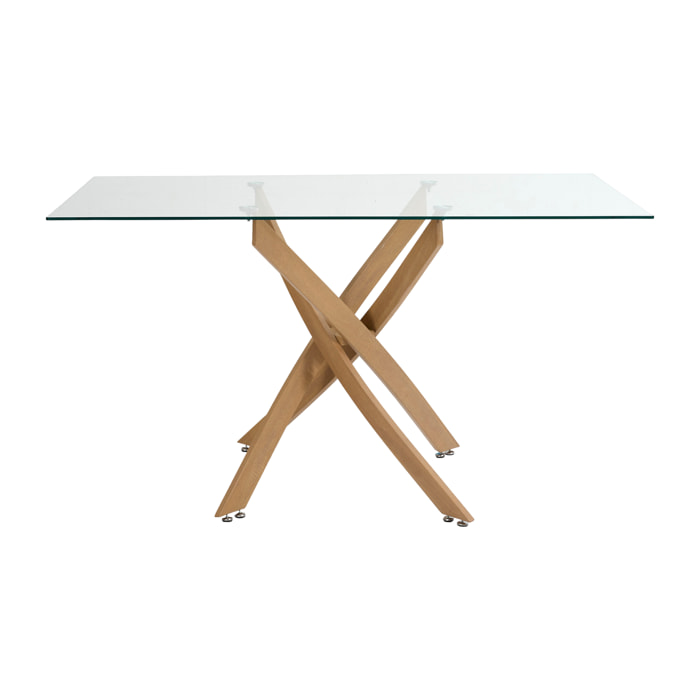 Table De Repas - HOME DECO FACTORY - Heritage - En Verre - Marron