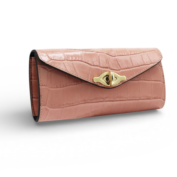Cartera Cheval Firenze Marlon Croc Rosa