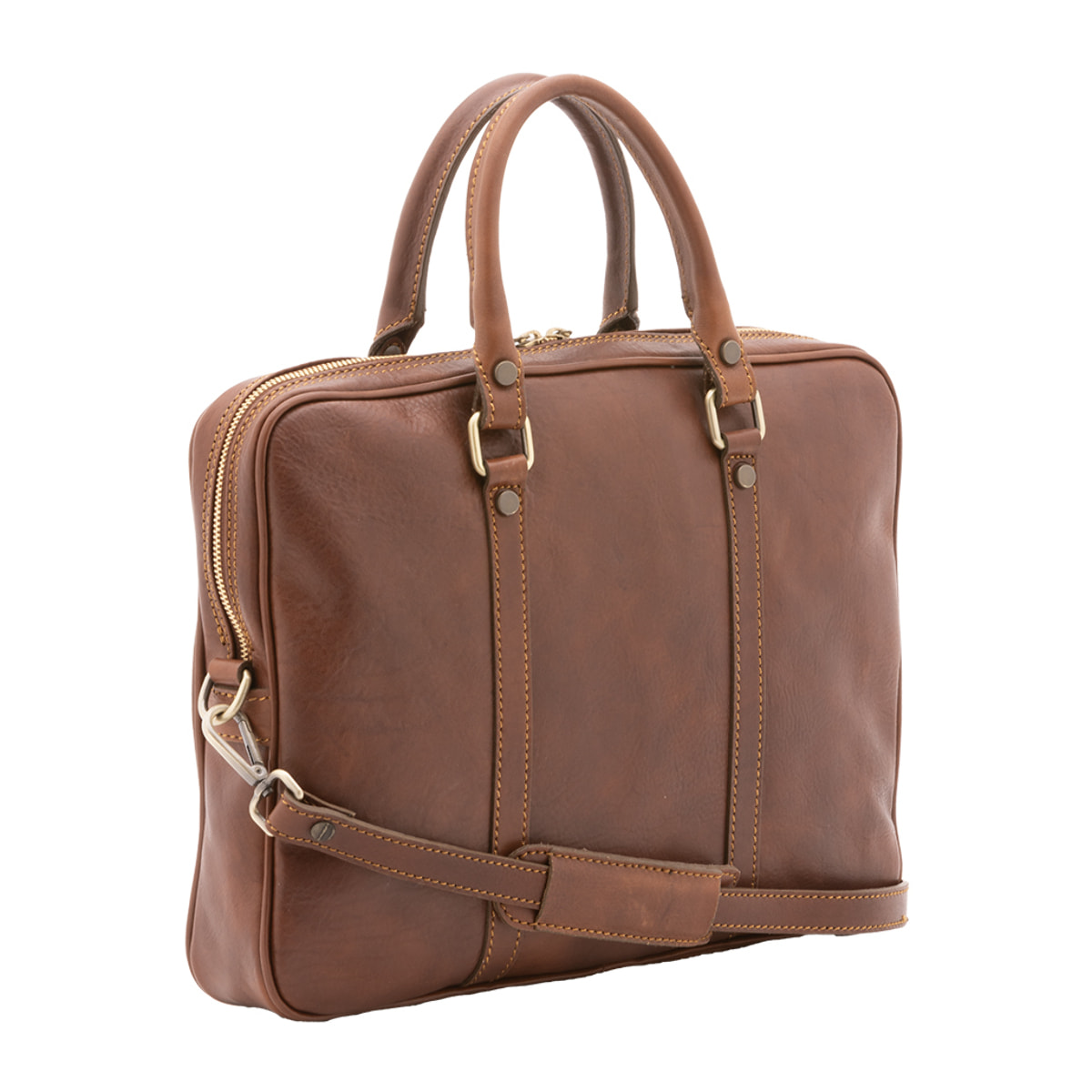 Borsa a mano  unisex In Vera pelle Made in Italy 37x31x6 cm