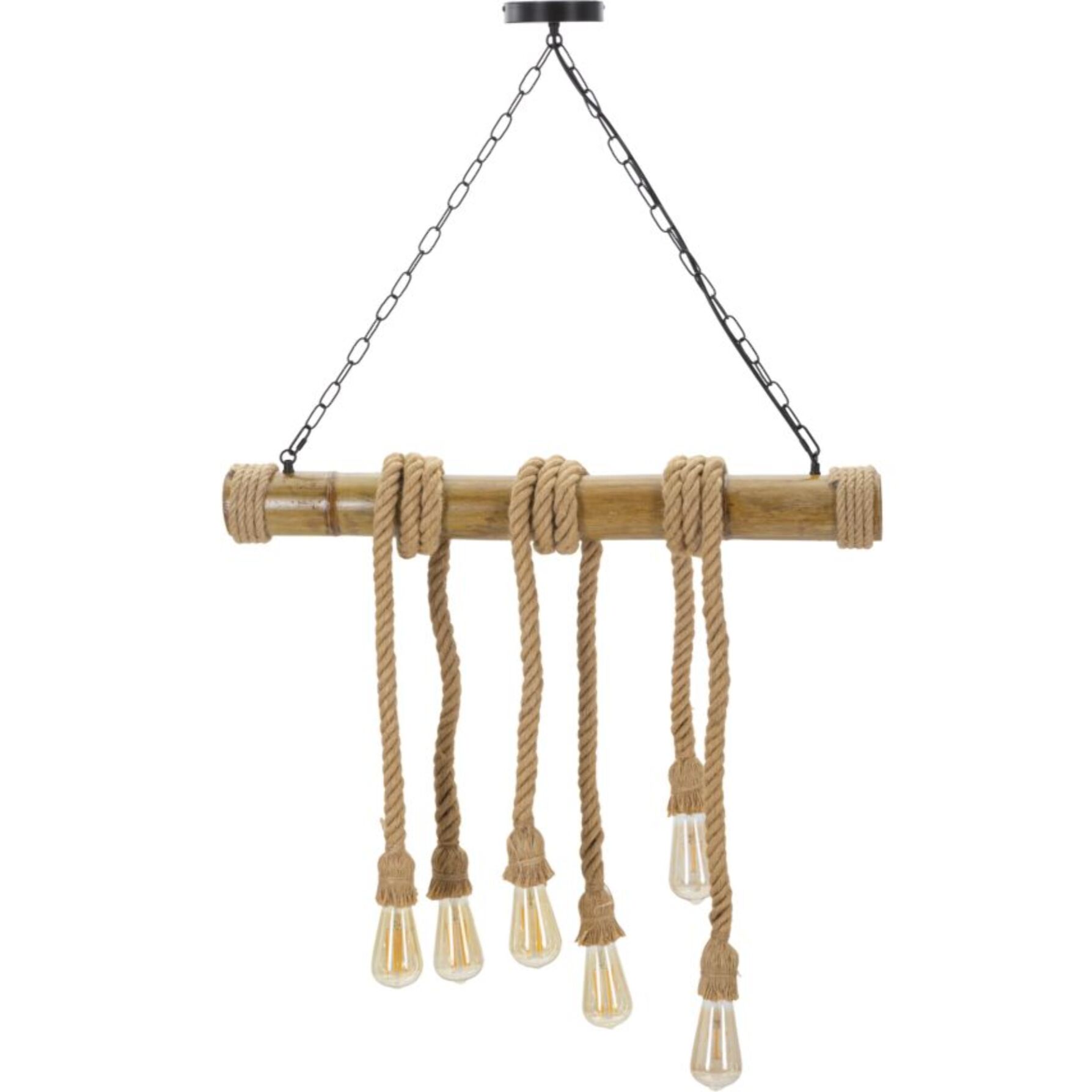 LAMPADARIO BAMBOO/ROPE CM 80X15X120