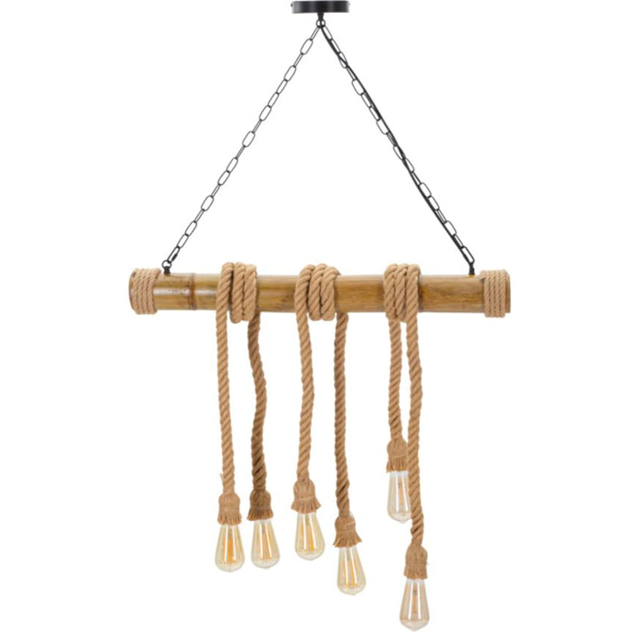 LAMPADARIO BAMBOO/ROPE CM 80X15X120