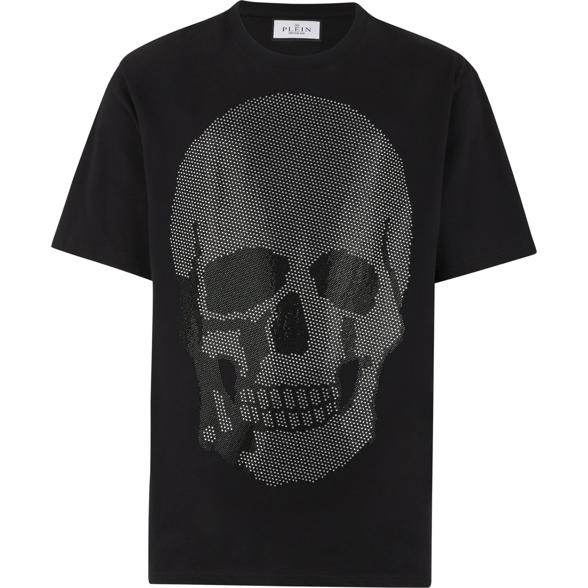 PHILIPP PLEIN Round Neck T-Shirt Skull Stones