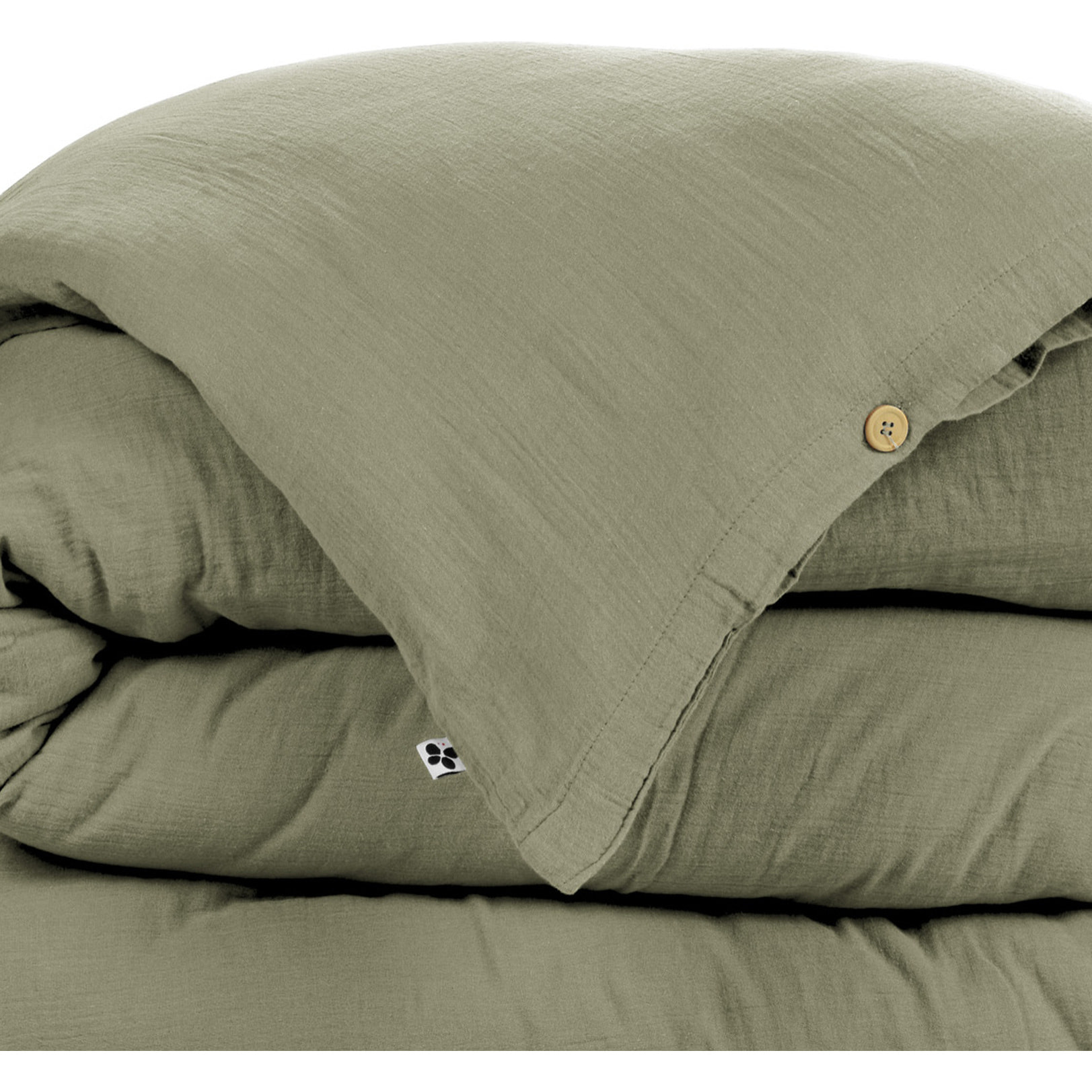 Housse de couette gaze de coton vert