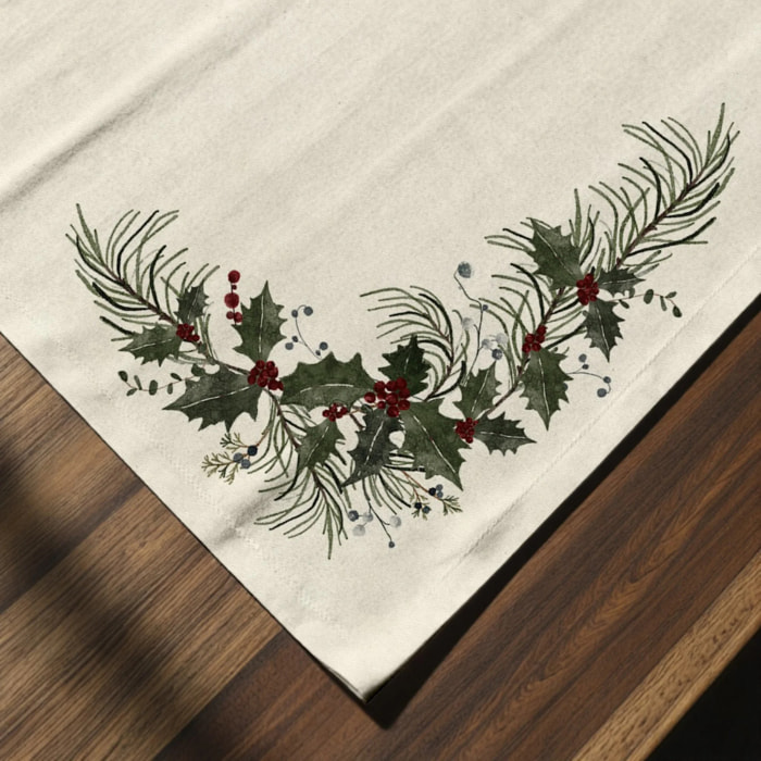 Lot de 2 sets de table anti-taches Mistletoe 1225