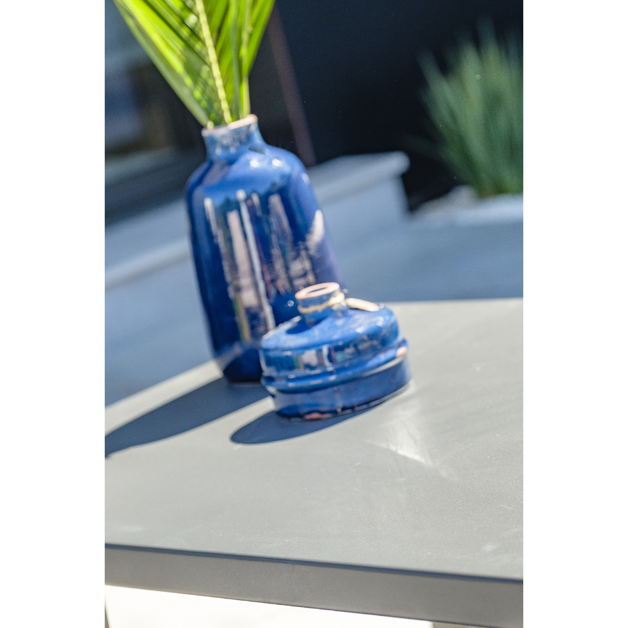 IBIZA - Salon de jardin 5 places en aluminium gris anthracite