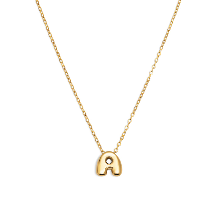 Collar Personalizado Hailey Letter Acero Baño Oro