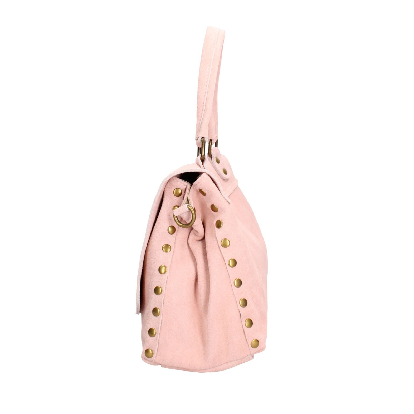 Borsa a mano da donna Made in Italy - Modello Zelia Elite - Pelle scamosciata - 37.0 x 22.0 x 15.0 cm