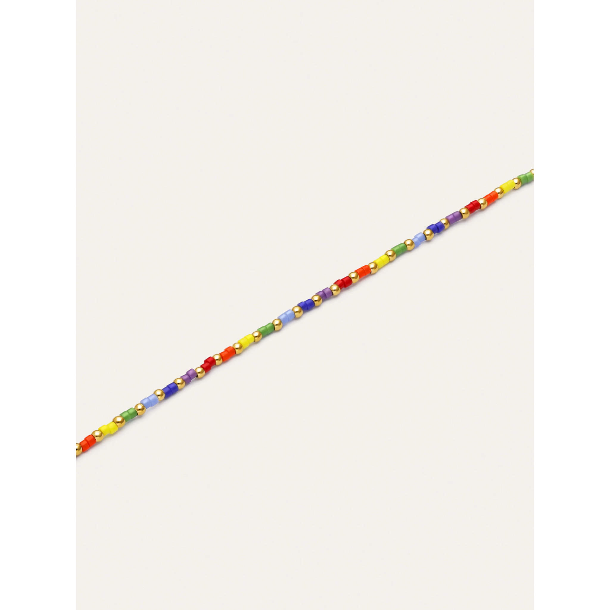 Pulsera Rainbow Colors Acero Baño Oro