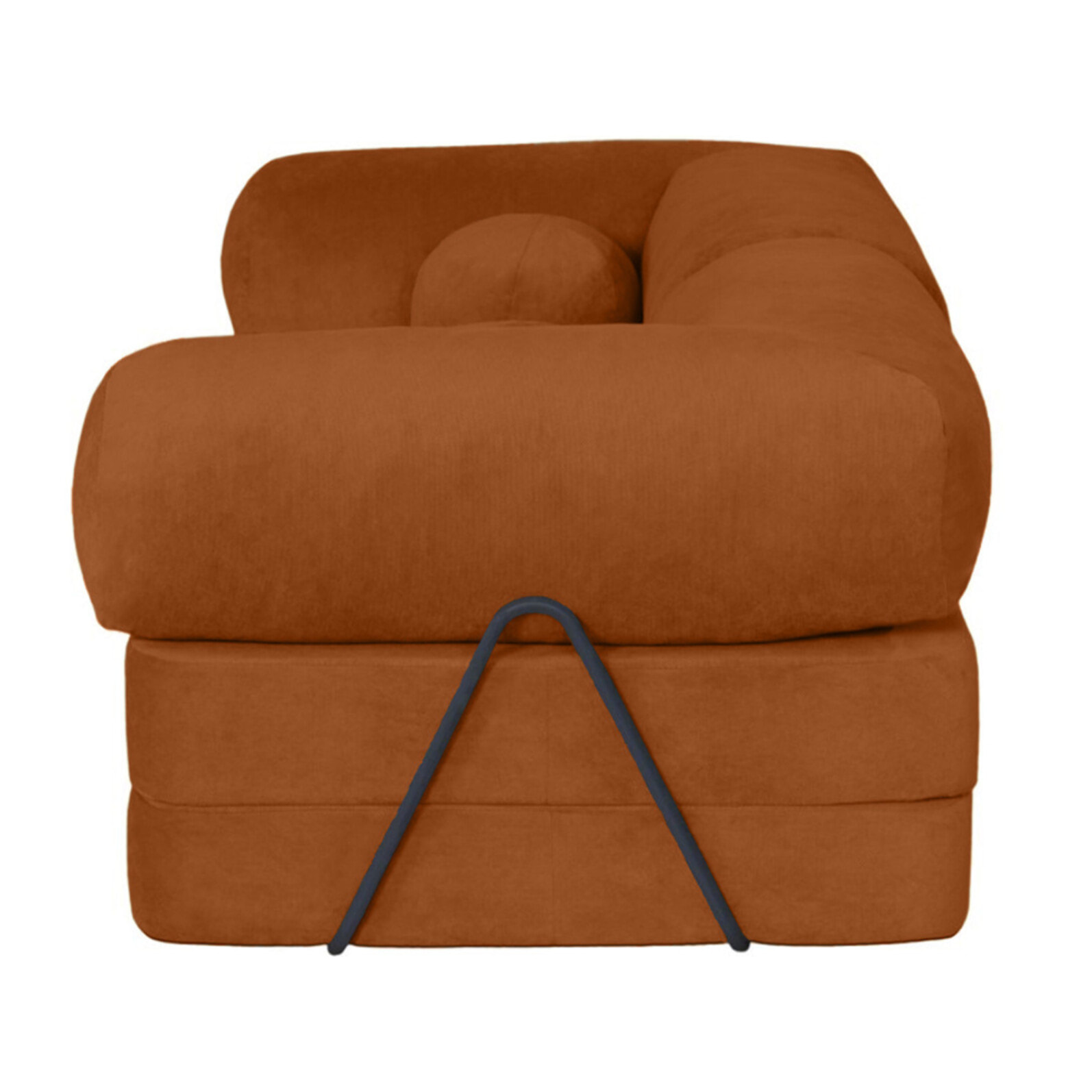 Nebula - Canapé 3 places convertible en velours texturé - Terracotta