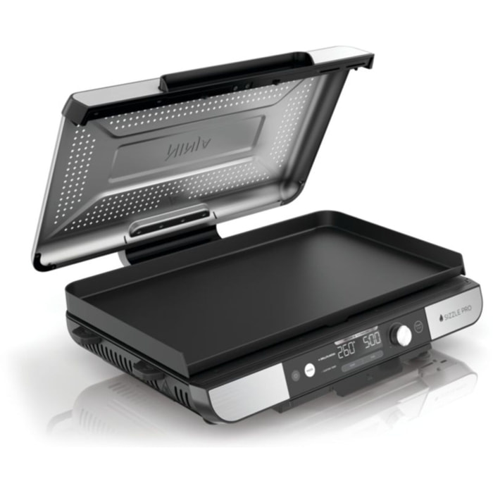 Grille-viande NINJA GX101EU gris grill/plancha intérieurXL à poser, 47x24.7 cm