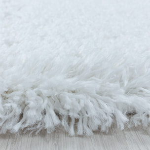 FLUFFY - Tapis shaggy uni à poils longs Blanc
