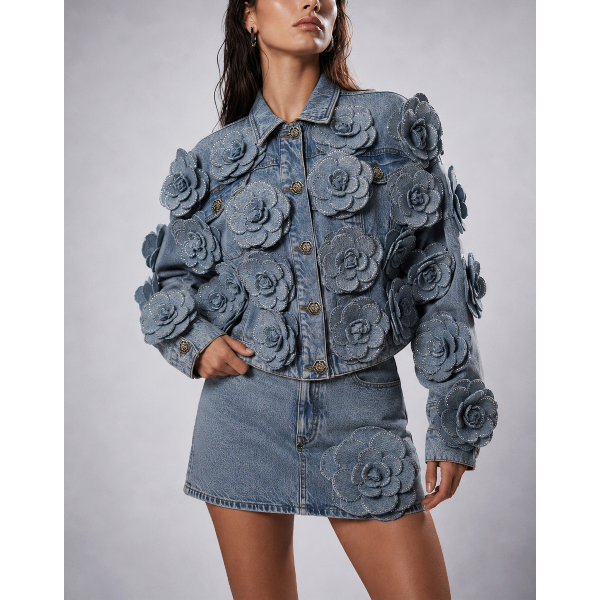 PHILIPP PLEIN Giacca in denim ROSES