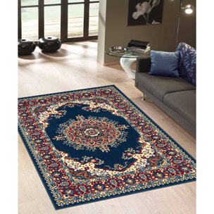 Tappeto Soggiorno Disegno Orientale Blu