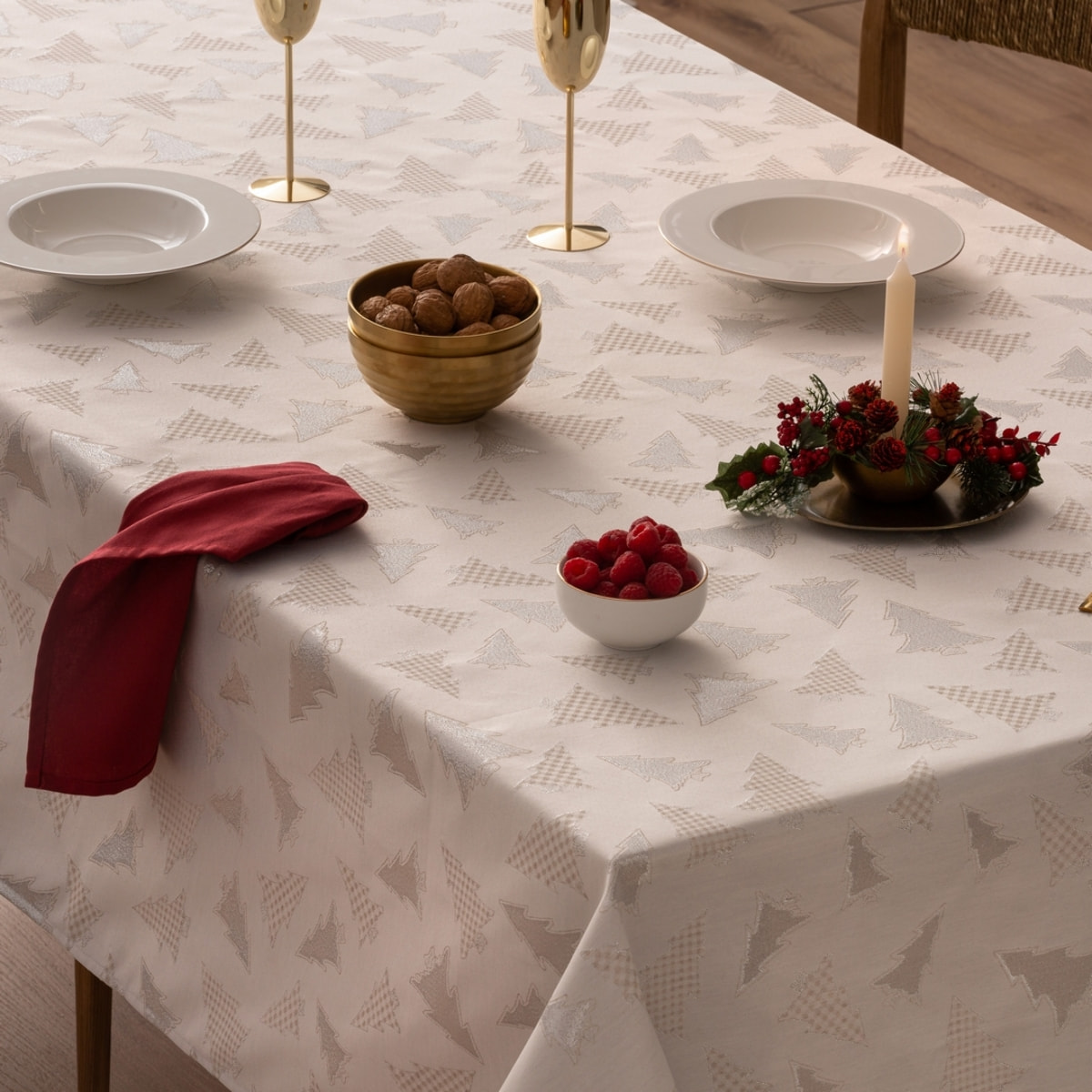 Mantel antimanchas CHANDELLE PLATA