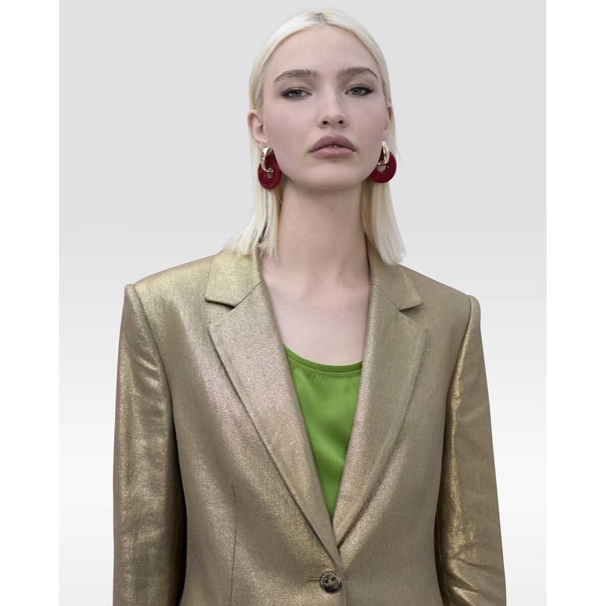 Blazer sartoriale metallizzato