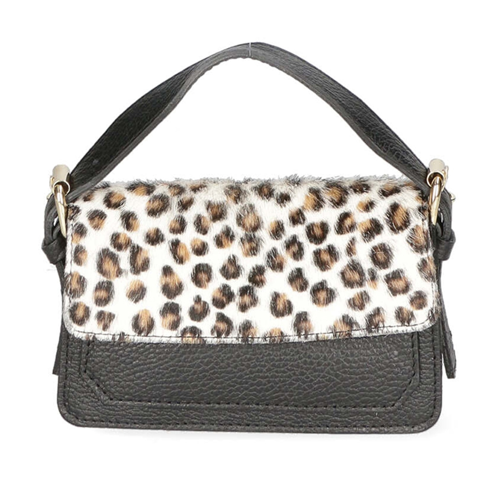 Borsa a mano da donna - Modello Aleide - Vera pelle - 18.0 x 11.0 x 6.5 cm