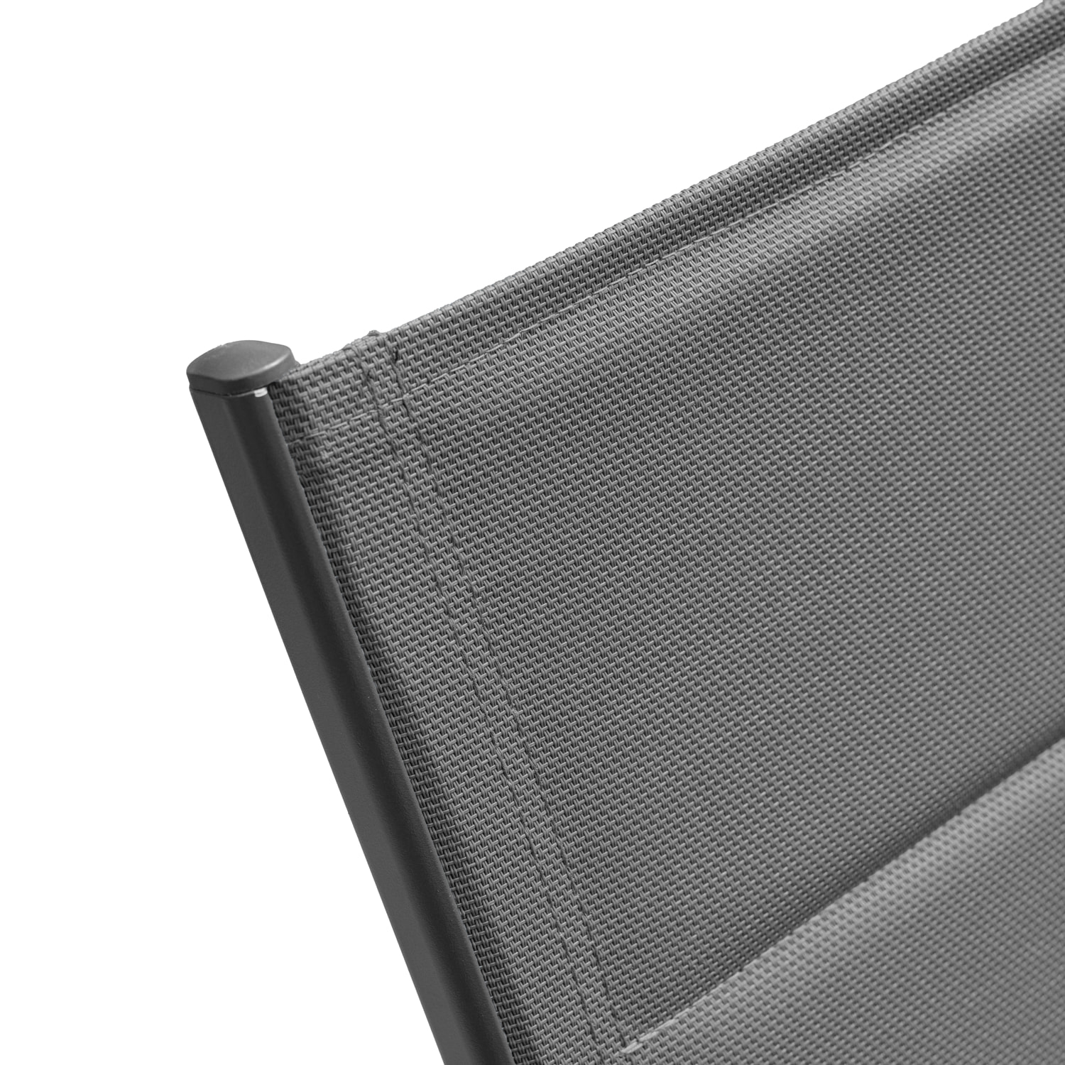 Bain de soleil BARBADOS en textilène gris - aluminium gris anthracite